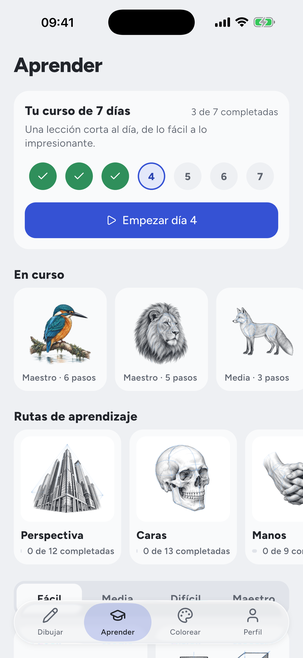 El curso de 7 días y las rutas de aprendizaje