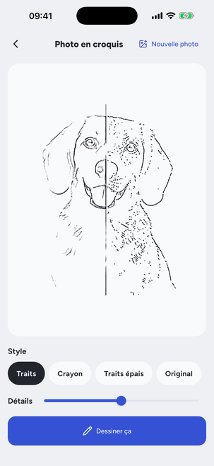 Votre photo transformée en croquis